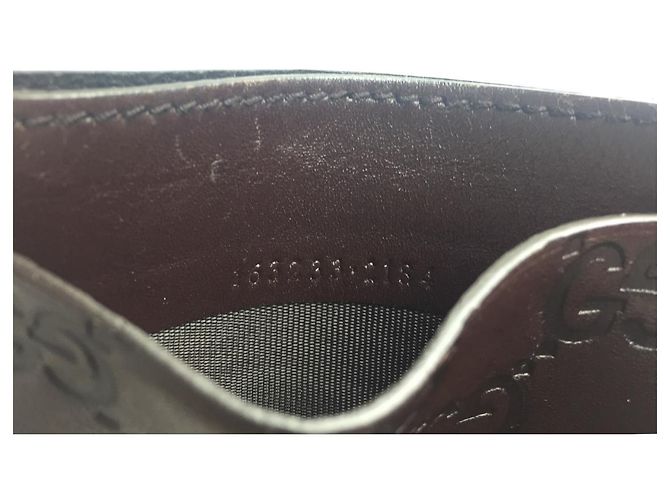 Gucci GG Card Case Brown Leather - view 6