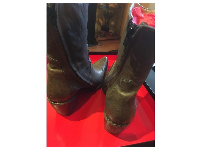 Botas Free Lance Alma 7 de cuero gris oscuro Gris antracita - vista 4