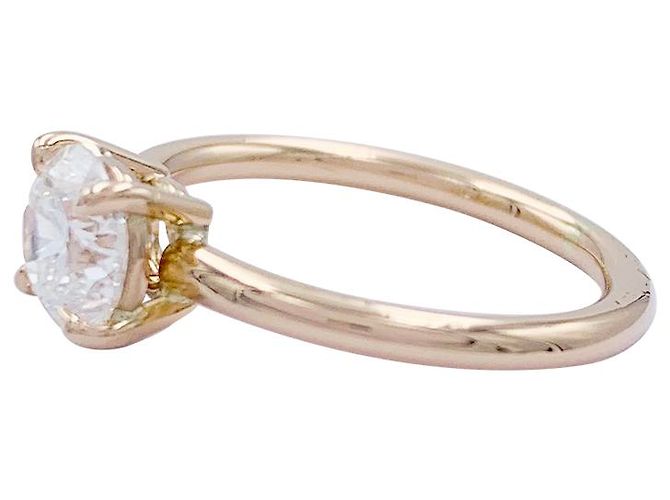inconnue Solitärring aus Roségold, Diamant 1 Karat. - Ansicht 3