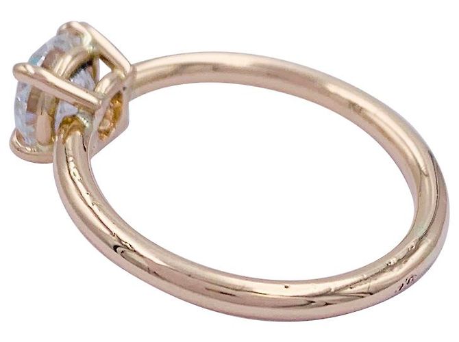 inconnue Solitärring aus Roségold, Diamant 1 Karat. - Ansicht 4