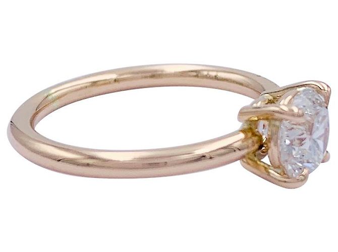 inconnue Solitärring aus Roségold, Diamant 1 Karat. - Ansicht 5