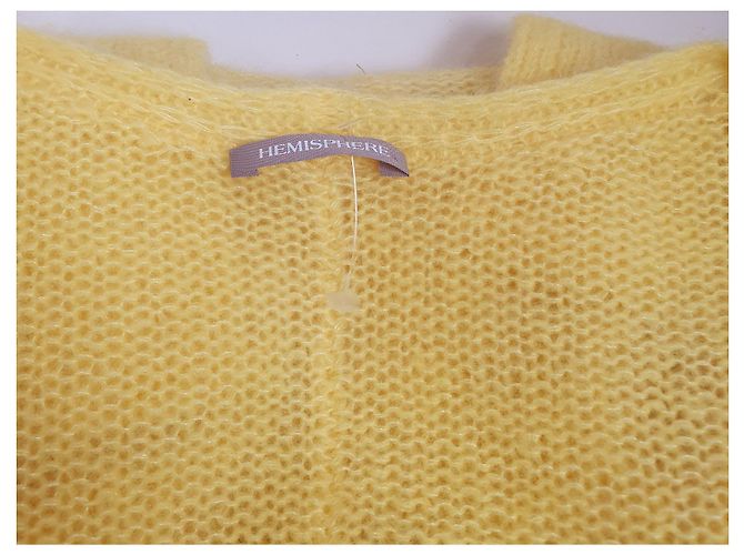 Hémisphère Strickjacke Gelb Seide und Kaschmir - Ansicht 5