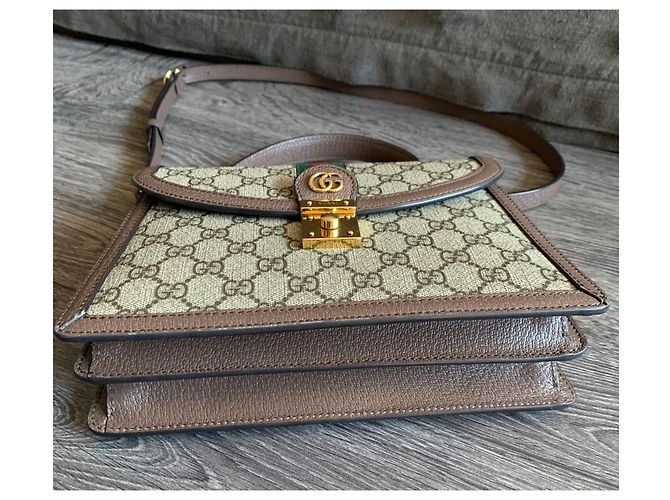 Gucci Borsa Ophidia piccola GG con manico superiore - vista 4