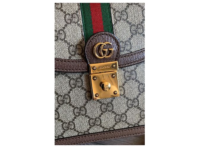 Gucci Borsa Ophidia piccola GG con manico superiore - vista 6