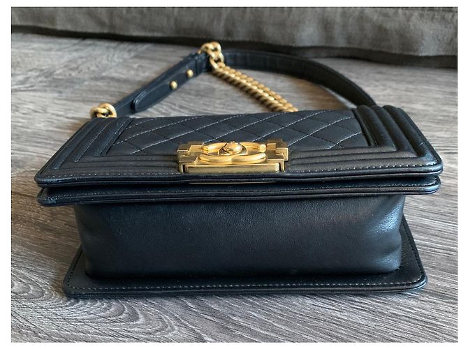 Borsa Chanel Boy piccola nera in pelle Nero - vista 5