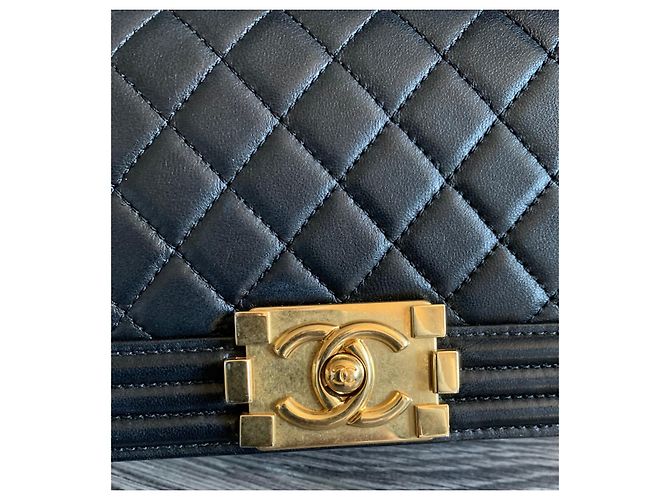 Borsa Chanel Boy piccola nera in pelle Nero - vista 6