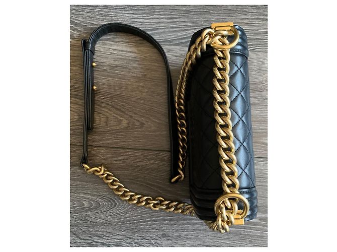 Borsa Chanel Boy piccola nera in pelle Nero - vista 7
