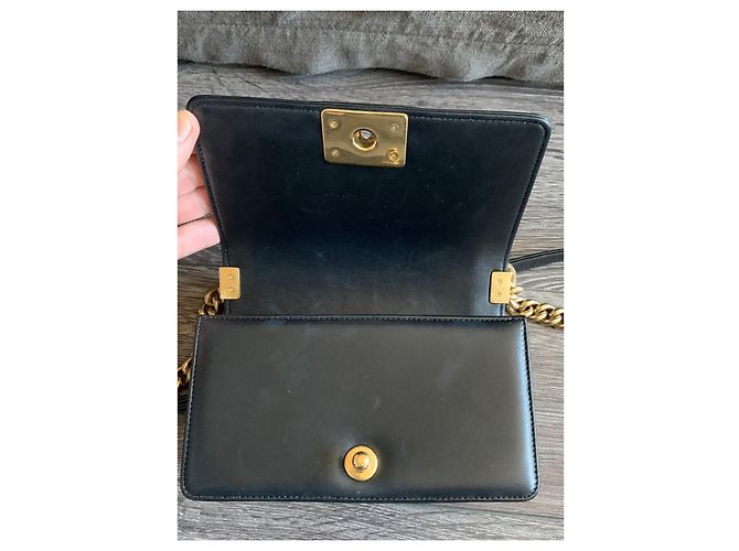 Borsa Chanel Boy piccola nera in pelle Nero - vista 8