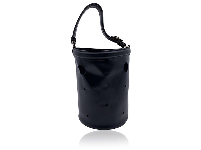Hermès Borsa Tote Mangeoire in pelle nera vintage Hermes Paris Nero - vista 4