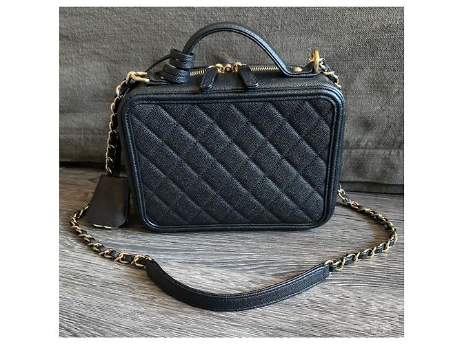 Chanel Filigrane Vanity Case Medium Tasche Schwarz - Ansicht 2