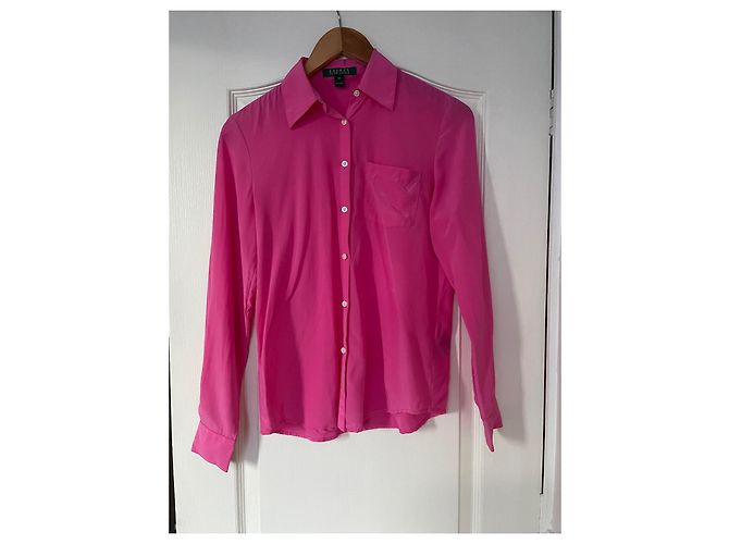 Camicia Lauren Ralph Lauren in seta rosa - vista 2