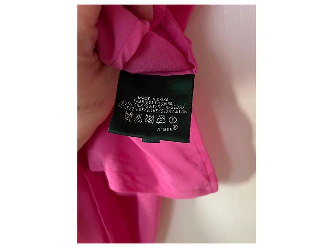 Camicia Lauren Ralph Lauren in seta rosa - vista 3