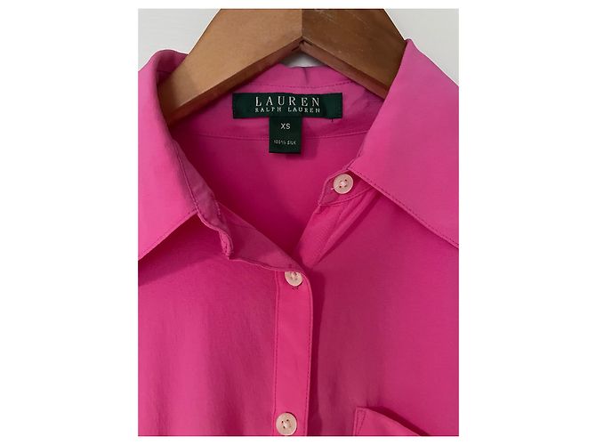 Camicia Lauren Ralph Lauren in seta rosa - vista 4