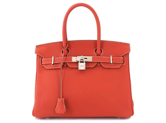 Hermès HERMES BIRKIN 30 Orange Leather ref.746866 Joli Closet