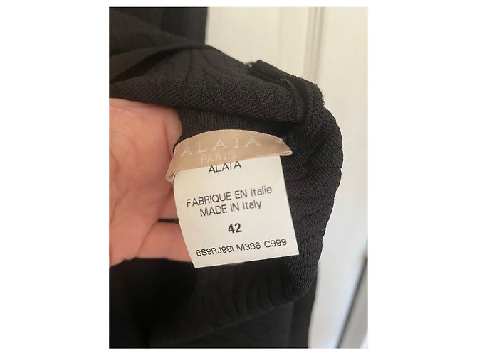 Alaïa Maxikleid in Schwarz Strick - Ansicht 5