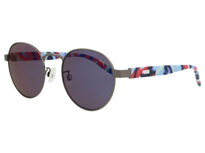 Puma Sonnenbrille mit rundem Rahmen aus Metall - Ansicht 2
