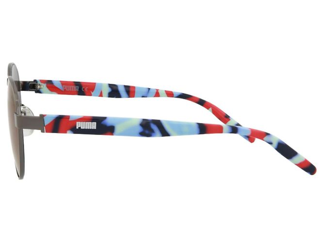 Puma Sonnenbrille mit rundem Rahmen aus Metall - Ansicht 3