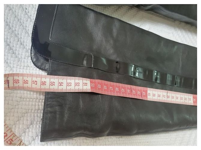 botas chanel 34 alta costura Negro Plata - vista 11