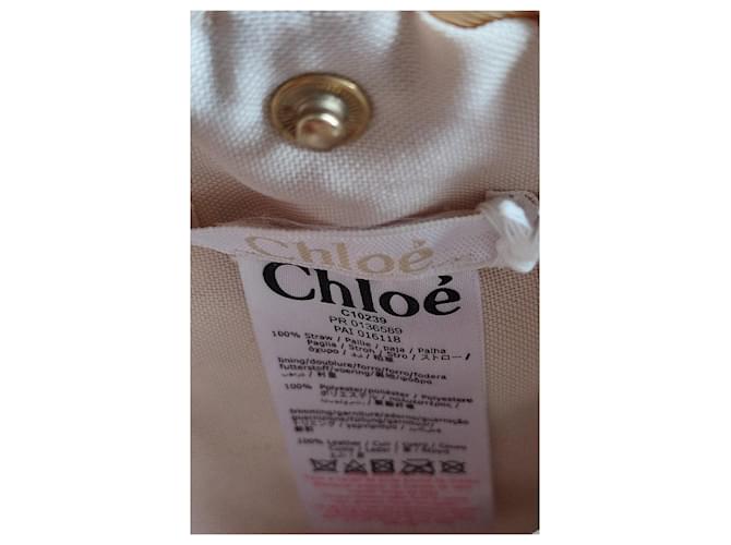 Borsa a mano Chloé in paglia color eggshell Bianco sporco - vista 2