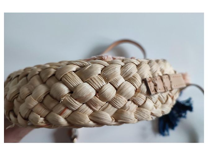 Borsa a mano Chloé in paglia color eggshell Bianco sporco - vista 7