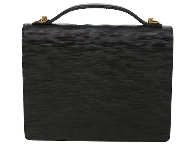 LOUIS VUITTON Borsa a mano Epi Monceau Nera M52122 LV Auth lt696 Nero - vista 2