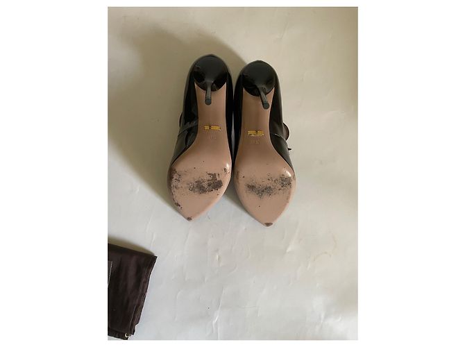 Décolleté classiche Gucci in pelle verniciata nera Nero - vista 10