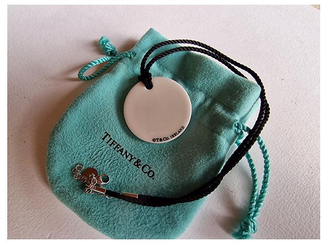 Autre Marque Note di porcellana,  seta solida e argento 925 Nero Bianco - vista 6
