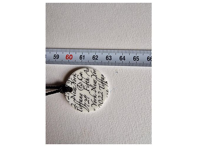 Autre Marque Note di porcellana,  seta solida e argento 925 Nero Bianco - vista 8
