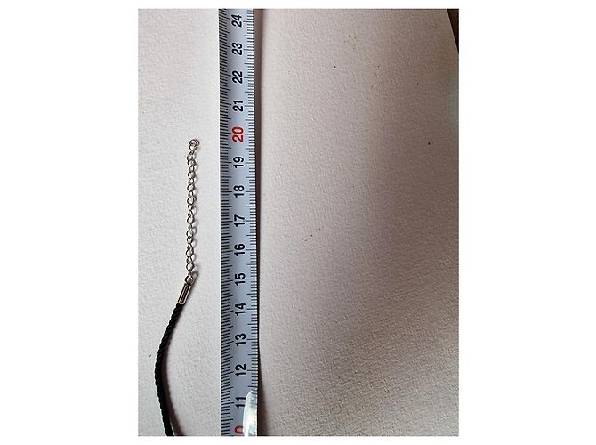 Autre Marque Note di porcellana,  seta solida e argento 925 Nero Bianco - vista 9