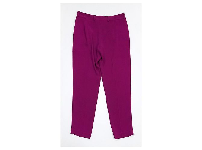 Diane Von Furstenberg Pantalón de crepe DvF Jacques Cady magenta Rosa Púrpura Fucsia - vista 2