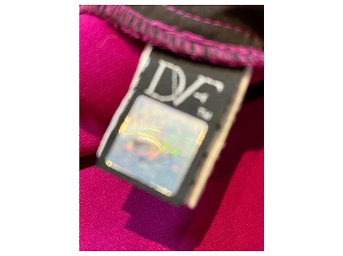 Diane Von Furstenberg Pantalón de crepe DvF Jacques Cady magenta Rosa Púrpura Fucsia - vista 4