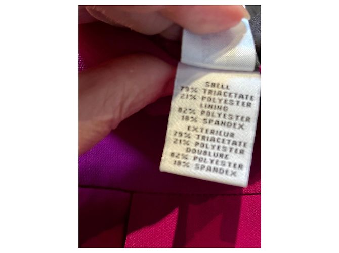 Diane Von Furstenberg Pantalón de crepe DvF Jacques Cady magenta Rosa Púrpura Fucsia - vista 6