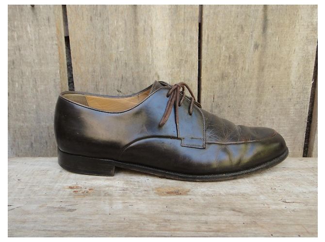 Derby Bally Martore in pelle marrone scuro 42,5 - vista 2