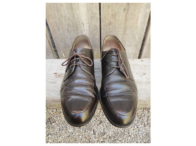 Derby Bally Martore in pelle marrone scuro 42,5 - vista 3