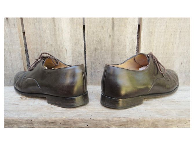 Derby Bally Martore in pelle marrone scuro 42,5 - vista 5