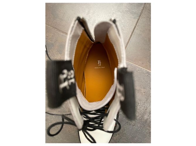 Botines R13 de charol blanco - vista 5