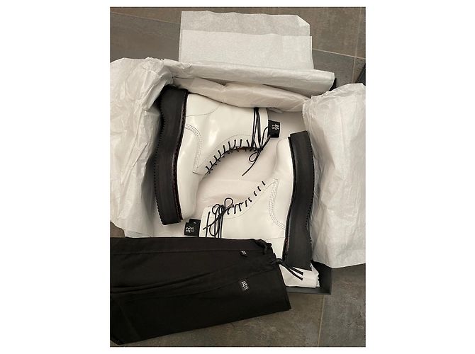 Botines R13 de charol blanco - vista 6