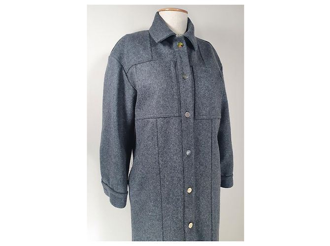 Abrigo Roseanna de lana gris Talla 36 - vista 2