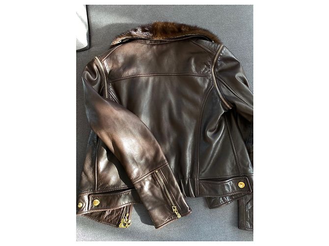 Louis Vuitton Lederjacke Braun - Ansicht 10