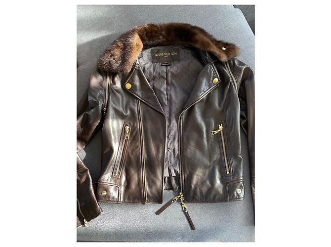 Louis Vuitton Lederjacke Braun - Ansicht 8