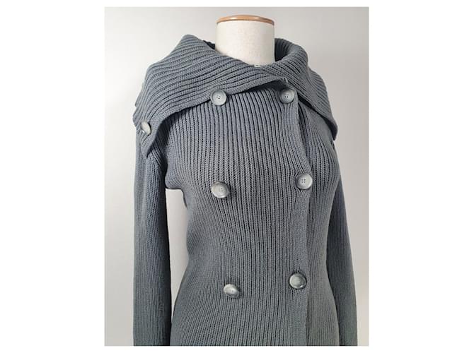 Strickjacke Theory Grau Wolle Nylon M - Ansicht 2