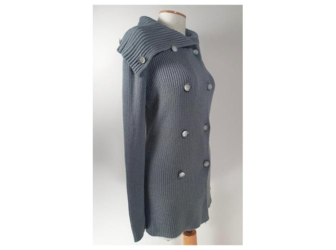 Strickjacke Theory Grau Wolle Nylon M - Ansicht 3