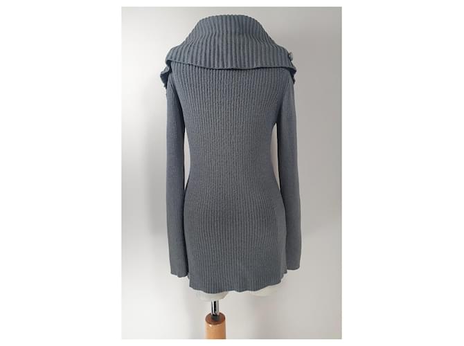 Strickjacke Theory Grau Wolle Nylon M - Ansicht 4