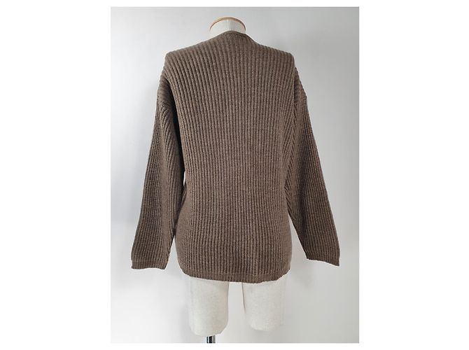 Fabiana Filippi Strickjacke Braun Merino Wolle - Ansicht 4