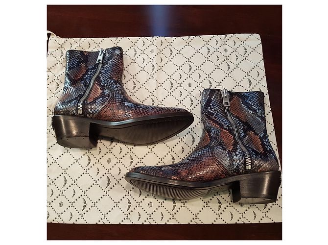 Zadig & Voltaire Pilar Wild leather ankle boots python 38 Multiple colors - view 2