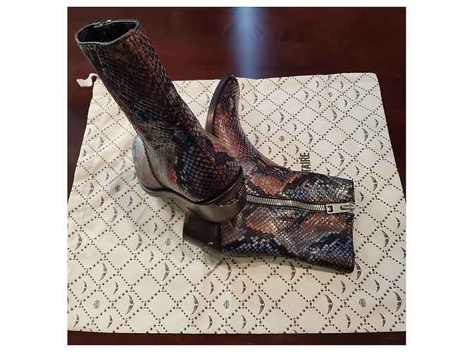 Zadig & Voltaire Pilar Wild leather ankle boots python 38 Multiple colors - view 3