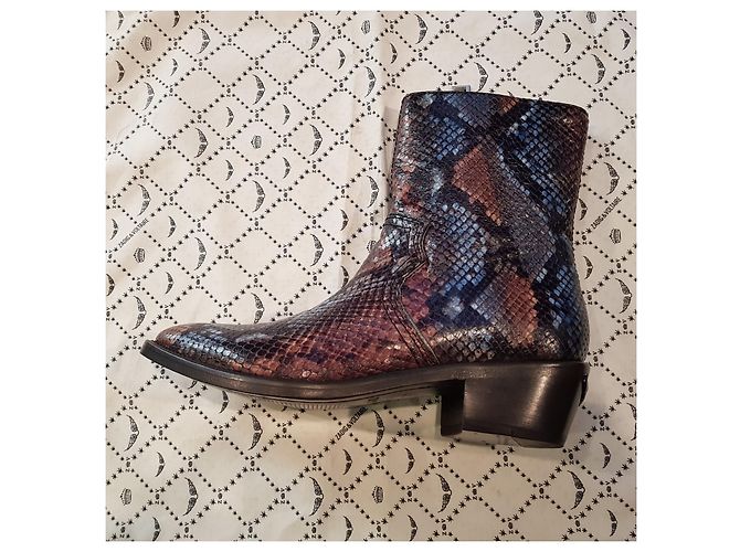 Zadig & Voltaire Pilar Wild leather ankle boots python 38 Multiple colors - view 5