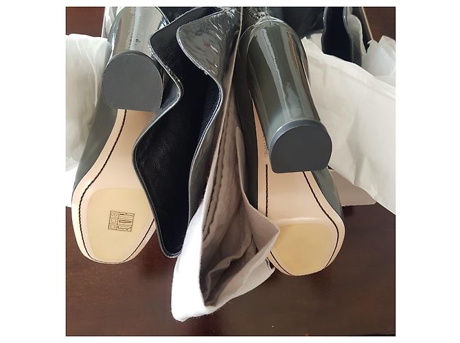 Botas por encima de la rodilla Ermanno Scervino de cuero color plomo - vista 9