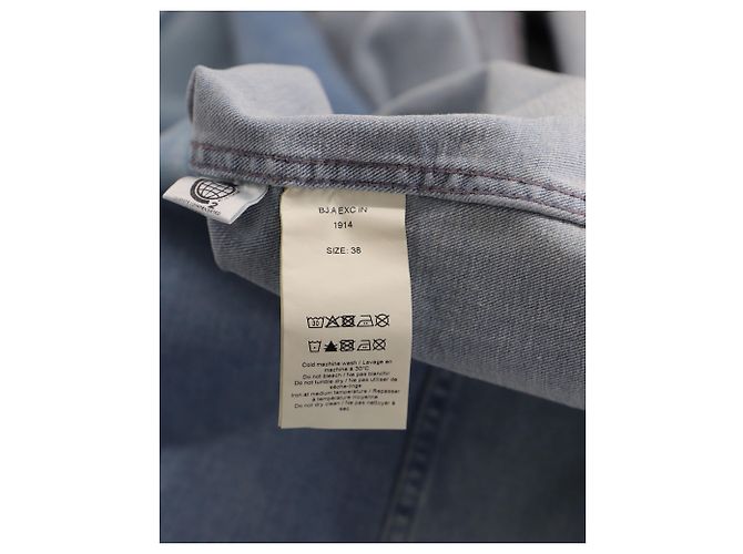 Minivestido vaquero Ganni Cult en algodón azul claro - vista 6