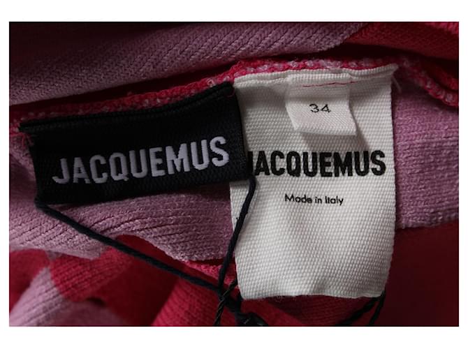 Top corto de canalé con patchwork de Jacquemus en algodón rosa - vista 4